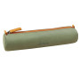 Rhodiarama trousse ronde CÉLADON simili cuir italien 5x21,5 cm