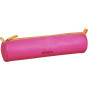 Rhodiarama trousse ronde FUCHSIA simili cuir italien 5x21,5 cm