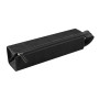 Rhodiarama trousse plumier NOIR simili cuir italien 23x5x5 cm