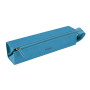 Rhodiarama trousse plumier TURQUOISE simili cuir italien 23x5x5 cm