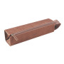 Rhodiarama trousse plumier BOIS DE ROSE simili cuir italien 23x5x5 cm