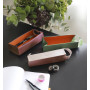 Rhodiarama trousse plumier CÉLADON simili cuir italien 23x5x5 cm