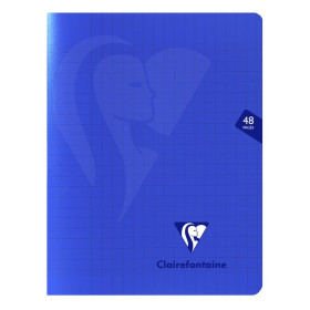 Mimesys cahier piqué polypro 17x22cm 48p séyès Bleu marine