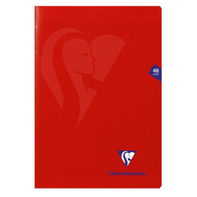 Mimesys cahier piqué polypro 21x29,7cm 48p séyès Rouge