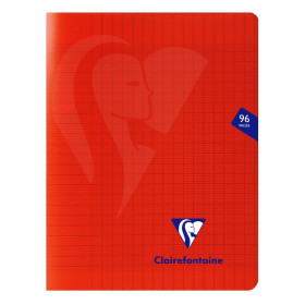 Mimesys cahier piqué polypro 17x22cm 96p séyès Rouge