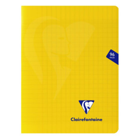 Mimesys cahier piqué polypro 17x22cm 96p séyès Jaune