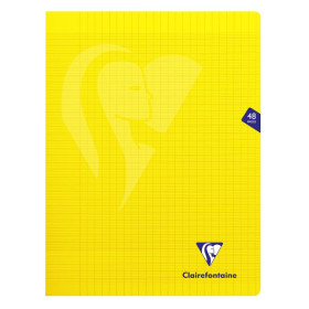 Mimesys cahier piqué polypro 24x32cm 48p séyès Jaune