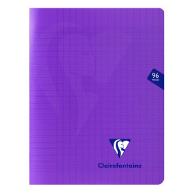 Mimesys cahier piqué polypro 17x22cm 96p séyès Violet
