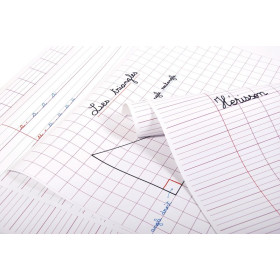 PAPIER AFFICHE RÉGLURE, Paquet de 25 feuilles séyès, 60x80cm, 90g