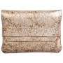 * CÉLESTE CUIR Pochette à rabat 26x18cm Lazer Or