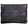 * CÉLESTE CUIR Pochette à rabat 26x18cm Lazer Noir