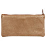 * CÉLESTE CUIR Trousse plate 11x22cm Disco Or