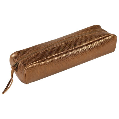 * KLEOPATHRA CUIR Trousse rectangulaire 21x6x4cm Bronze