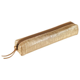 * KLEOPATHRA CUIR Trousse SLIM 19,5x2,5x4cm Or