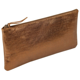 * KLEOPATHRA CUIR Trousse plate 22x11cm Bronze