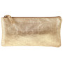 * KLEOPATHRA CUIR Trousse plate 22x11cm Or
