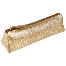 * KLEOPATHRA CUIR Trousse triangulaire 22x6x6cm Or