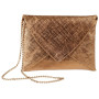 * KLEOPATHRA CUIR Pochette Enveloppe 20x14cm Bronze