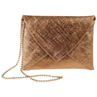 * KLEOPATHRA CUIR Pochette Enveloppe 20x14cm Bronze