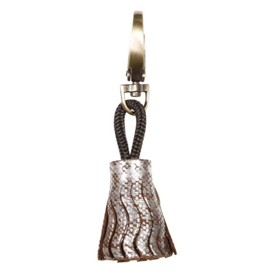 * KLEOPATHRA CUIR Porteclés 4x2,5cm Argent