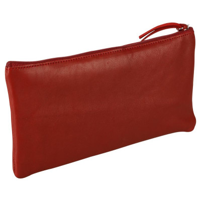 Ruby CUIR Trousse plate  22x11 cm Rouge