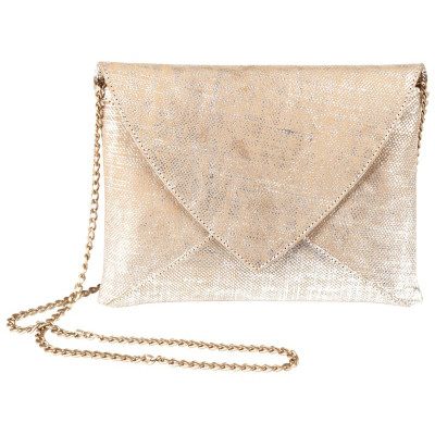 * KLEOPATHRA CUIR Pochette Enveloppe 20x14cm Argent
