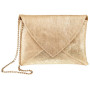* KLEOPATHRA CUIR Pochette Enveloppe 20x14cm Or