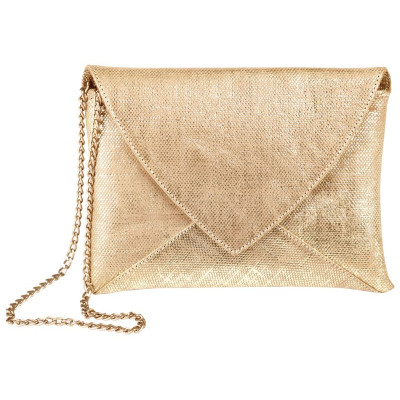 * KLEOPATHRA CUIR Pochette Enveloppe 20x14cm Or
