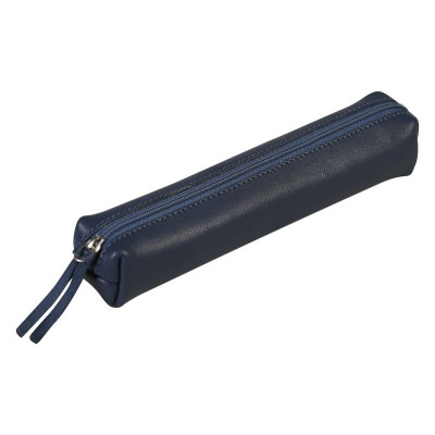 * Lawrence CUIR Trousse  SLIM 19,5x2,5x4 cm Bleu