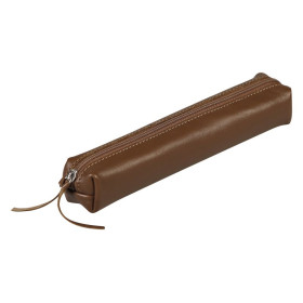 * Lawrence CUIR Trousse SLIM 19,5x2,5x4 cm Camel