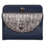 * Lawrence CUIR Portemonnaie 11,5x2x9,5 cm Bleu+argent