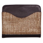 * Lawrence CUIR Portemonnaie 11,5x2x9,5 cm Aubergine+or