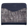 * Lawrence CUIR Portemonnaie 11,5x2x9,5 cm Bleu+argent