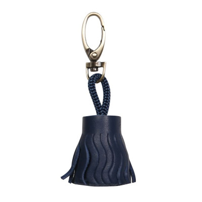 * Lawrence CUIR Porteclés 4x2,5 cm Bleu
