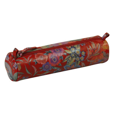 * Céleste CUIR Trousse Ø5,5x22 cm Jardin Rouge