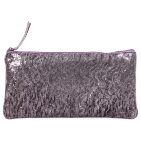 * Céleste CUIR Trousse plate 22x11 cm Rose