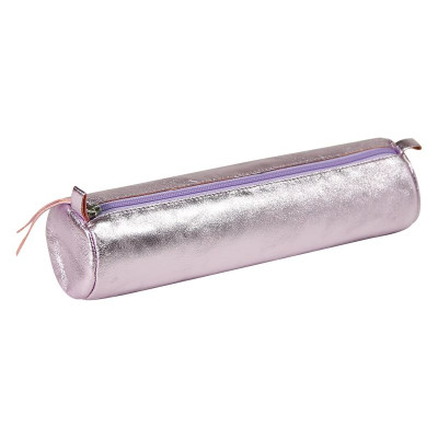 * MIROR CUIR Trousse Ø5,5x22 cm Miror Rose