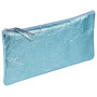 * MIROR CUIR Trousse plate 22x11 cm Miror Turquoise