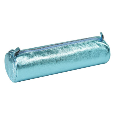 * MIROR CUIR Trousse Ø5,5x22 cm Miror Turquoise