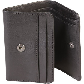 * CUIR Portefeuille 11,5x2x8 cm Noir