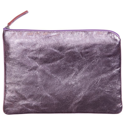 * MIROR CUIR Pochette 23x16 cm Miror Rose