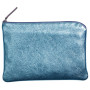 * MIROR CUIR Pochette 23x16 cm Miror Turquoise