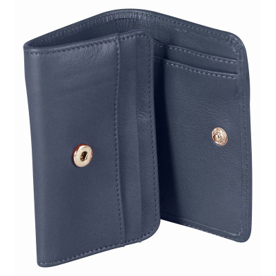 * Lawrence CUIR Portefeuille 11,5x2x8 cm Bleu
