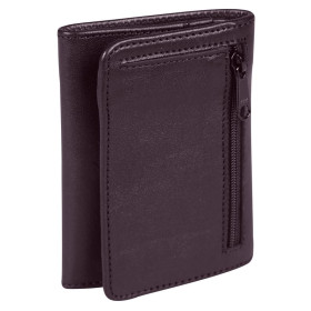 * Lawrence CUIR Portefeuille 11,5x2x8 cm Aubergine