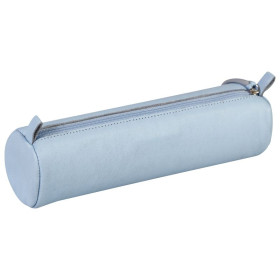 CUIR TEINTÉ Trousse Ø5,5x22 cm Bleu ciel