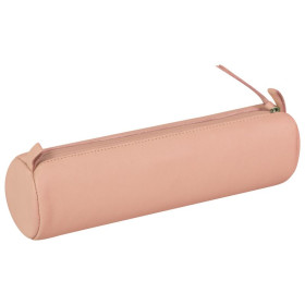 * CUIR TEINTÉTrousse Ø5,5x22 cm Corail
