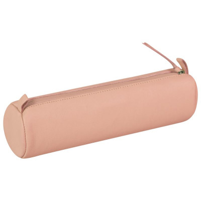 * CUIR TEINTÉTrousse Ø5,5x22 cm Corail