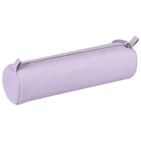 CUIR TEINTÉ Trousse Ø5,5x22 cm Lilas