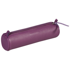 CUIR TEINTÉ Trousse Ø5,5x22 cm  Violet