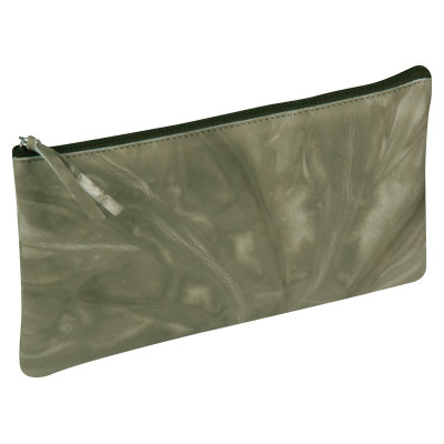 * CUIR Tie & Dye Trousse Plate 22x11 cm Vert automnale